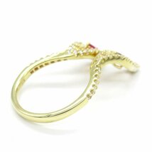 ジュエリー ルビー ダイヤモンド リング ブランドオフ JEWELRY K18（イエローゴールド） リング・指輪 K18 中古 レディース_画像5