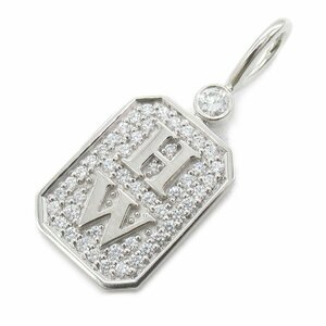 ハリーウィンストン HWロゴ ダイヤ トップ ブランドオフ HARRY WINSTON Pt950プラチナ ペンダントトップ PT950 中古 レディース