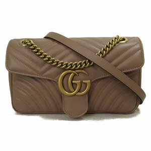 グッチ GGマーモント　チェーンショルダー　バッグ ブランドオフ GUCCI レザー ショルダーバッグ レザー レディース