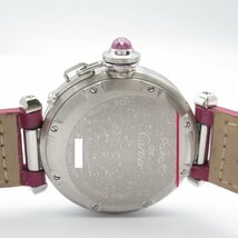 カルティエ パシャC ブランドオフ CARTIER ステンレススチール 腕時計 SS/クロコ革 中古 メンズ レディース_画像6