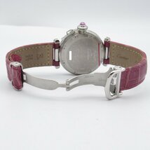 カルティエ パシャC ブランドオフ CARTIER ステンレススチール 腕時計 SS/クロコ革 中古 メンズ レディース_画像5