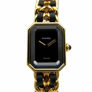  Chanel Premiere M brand off CHANEL GP( Gold plating ) wristwatch GP/ leather used lady's 