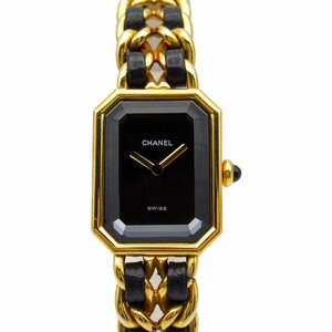  Chanel Premiere L brand off CHANEL GP( Gold plating ) wristwatch GP/ leather used lady's 