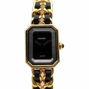  Chanel Premiere L brand off CHANEL GP( Gold plating ) wristwatch GP/ leather used lady's 