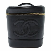 シャネル 縦型バニティ ブランドオフ CHANEL キャビアスキン(グレインドカーフ) ハンドバッグ キャビア 中古 レディース_画像1