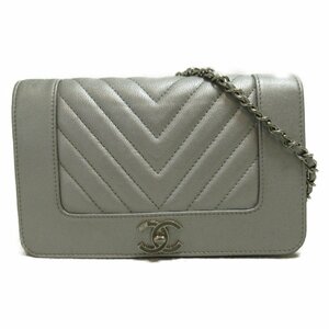 シャネル チェーンウォレット ブランドオフ CHANEL レザー ショルダーバッグ レザー 中古 レディース