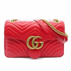 グッチ GGマーモント ミディアム ショルダーバッグ ブランドオフ GUCCI レザー ショルダーバッグ レザー レディース