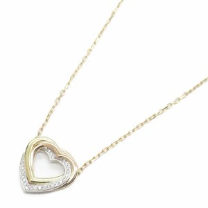  Cartier toliniti Heart diamond necklace brand off CARTIER K18PG( pink gold ) necklace 750PG used lady's 