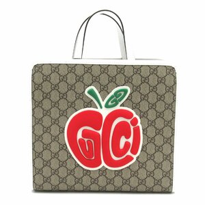 グッチ パッチ付き キッズ GGトートバッグ ブランドオフ GUCCI PVCコーティングキャンバス トートバッグ GGスプリームキャンバス キッズ