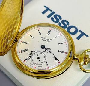 TISSOT ティソ chs tissot & fils depuis 1853 ゴールド 懐中時計 取説 保証書 ケース 外箱付