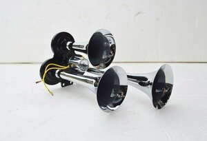 1円～ 3連 295mm/230mm/165mm 24V ヤンキーホーン エアーホーン バイク トラック 積載車 アメ車 デコトラ ハッカー ダンプ ミュージック