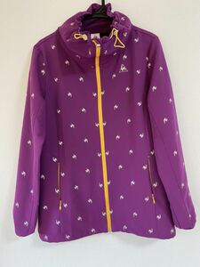 le coq sportif 紫色　Lサイズ　ジャケット　ナイロンジャケット　総柄 ナイロンパーカー ジップジャケット ジャケット 長袖 