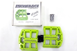 未使用保管品 STRAITLINE ストレートライン JEFF LENOSKY フラットペダル プラットフォームペダル ライム 