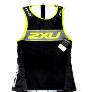 未使用 2XU ツータイムズユー パフォーム カスタム トライトップ トライアスロン用ウエア サイクルウエア XLサイズ ブラック×イエローの画像1