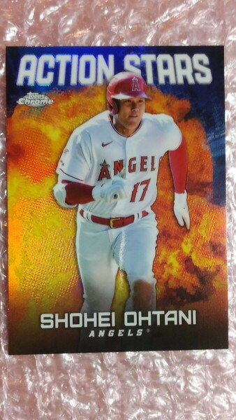 送込即決 2023 Topps Chrome Update Series Action Stars ASC-4 Shohei Ohtani 大谷翔平 リフラクター/レインボーフォイル 史上初2度目満票