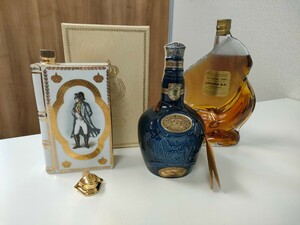 【1円〜】未開栓 カミュ CAMUS ナポレオン ブック ラーセン LARSEN ブランデー シーバスリーガル CHIVAS ロイヤルサルート 21年 洋酒 