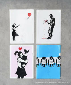 Banksy's　Graffiti　クリアファイル　A4サイズ　4枚セット　/　ASOKO　アソコ　バンクシー　BRANDALISED