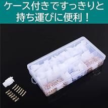 ホワイト 380個 ルボナリエ コネクターキット 6極コネクター 2.8㎜ 接続端子 カプラー端子 防水 コネクタ カプラ ターミナル 電気端子 電線_画像7