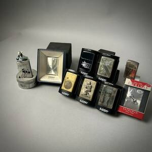 1円 １スタ ZIPPO ジッポ 9個 まとめ STUSSY 仮面ライダー イチロー ワールドカップ 未使用含む 0307-05