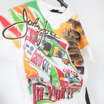 K390 2000年製ビンテージ CHASE レーシングTシャツ■00s 表記Lサイズ 白 ホワイト ジョンフォース NHRA アメカジ ストリート 古着 古着卸_画像4