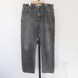 V414 2008年製ビンテージ Levi’s リーバイス 505 ブラックデニムパンツ■00s 表記36インチ 黒 サルファブラック ジーパン ジーンズ 古着卸