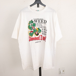 E291 90sビンテージ FRIEDLYT'S 半袖プリントTシャツ■1990年代製 表記2XLサイズ ホワイト 白 アメカジ Tee 古着 古着卸 オールド 激安 80s