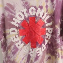 R280 2000年代製 タイダイ柄 半袖Tシャツ REDHOTCHILIPEPPERS■00s 表記Mサイズ パープル バンド ロック 古着 アメカジ ストリート 古着卸_画像5