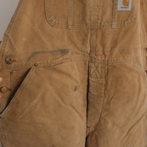 R283 80sビンテージ Carhartt カーハート オーバーオール USA製■1980年代製 表記40インチ ブラウン ダック ダブルニー ワーク 古着 古着卸_画像7