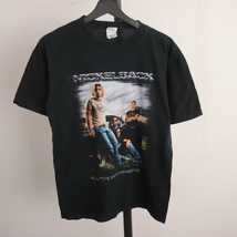 R290 2005年製 ANVIL アンビル 半袖ロックTシャツ■00s 表記Sサイズ ブラック ニッケルバック アメカジ ストリート 古着 古着卸 オールド_画像1