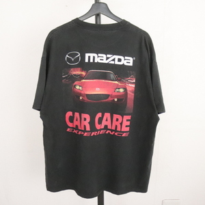 R309 2000年代製 PORTANDCOMPANY 半袖プリントTシャツ■00s 表記XLサイズ 黒 ブラック MAZDA アメカジ ストリート 古着 古着卸 オールド