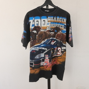 R353 90sビンテージ 半袖レーシングTシャツ■1990年代製 約Lサイズ ブラック NASCAR デイルジュニア アメカジ ストリート 古着 古着卸 80s 