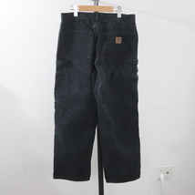 Q297 2000年代製 CARHARTT カーハート ペインターパンツ■00s 表記32インチ BLK ブラック ダック 古着 アメカジ ストリート 90s 70s 60s _画像2