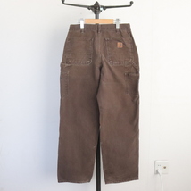 d234 2000年代製 Carhartt カーハート ペインターパンツ■00s 約XLサイズ ブラウン ダック アメカジ ストリート 古着 古着卸 オールド 激安_画像2