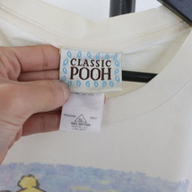 f289 90sビンテージ POOH プーさん 半袖プリントTシャツ USA製■1990年代製 表記XLサイズ ホワイト 白 アメカジ キャラクター 古着卸 古着_画像3