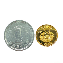 バハマ 2羽のフラミンゴ １ドル金貨 エリザベス女王 1995年 1.5g 24金 Gold 1/20オンス イエローゴールド コレクション_画像3