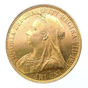  イギリス 1893 ビクトリア女王 ソブリン 竜退治金貨 21.6金 15.9g ANACS鑑定 MS62 イエローゴールド コレクション Gold