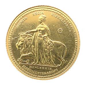  ウナとライオン金貨 ジブラルタル イエローゴールド 22金 1989年 4.1g コレクション アンティークコイン