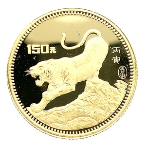  トラ 虎金貨 中国 22金 1986年 8g イエローゴールド コイン GOLD コレクション 美品