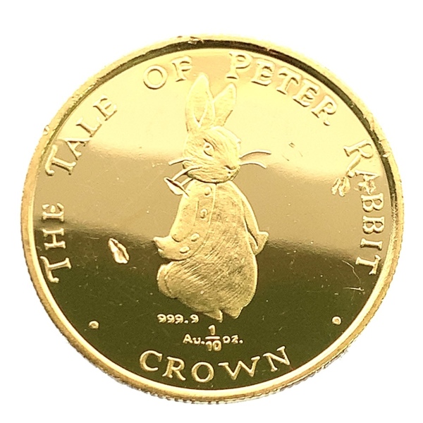 20446 ピーターラビット金貨 エリザベス女王 ジブラルタル 1997年 1/10オンス 3.1g 24金 純金 イエローゴールド コレクション Gold