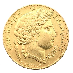  フランス セレス女神金貨 1851年 6.4g 21.6金 イエローゴールド コレクション アンティークコイン Gold