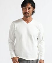 1円/TETE HOMME/LLサイズ/訳 丸首カットソー 消臭 清潔◎ 伸縮性 快適 無地 刺繍 ベーシック 長袖 ロンT 新品/白/ホワイト/ig150/_画像6