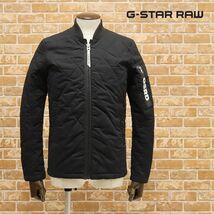 1円/G-STAR RAW/XSサイズ/キルティング ブルゾン BATT-R QUILTED OVERSHIRT L/S D12652-W018-990 中綿 新品/黒/ブラック/ft432/_画像1