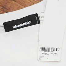 1円/DSQUARED2/Mサイズ/Tシャツ S74GD0858 ジャージー伸縮 ロゴ プリント クルーネック イタリア製 展示会 新品/白/ホワイト/id200/_画像5