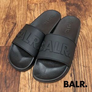 BALR./40(25-25.5cm)/シャワーサンダル B10247 BALR.SLIDER 立体ロゴ スリッパ リゾート ビーチ 海水浴 新品/黒/ブラック/ib238/