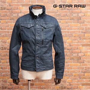 1円/G-STAR RAW/XSサイズ/デニム ブルゾン CITISHIELD SLIM JKT D14497-A670 撥水コーティング ガーメントダイ 新品/紺/ネイビー/ia130/