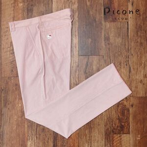 1円/春夏/PICONE CLUB/52サイズ/訳 清涼サッカーパンツ 涼しい ストレッチ ストライプ リゾート ゴルフ 快適 新品/ピンク×白/ic312/