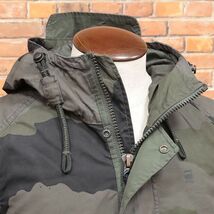 1円/G-STAR RAW/XSサイズ/モッズコート BATT ZIP PARKA D14016-B560 迷彩 ミリタリー ワイルド 新品/カーキ/ia123/_画像3