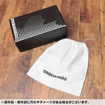 DSQUARED2/42(27-27.5cm)/スニーカー SNM0211 ニット伸縮 履き心地◎ D2ロゴ イタリア製 ローカット 新品/黒/ブラック/id293/_画像7