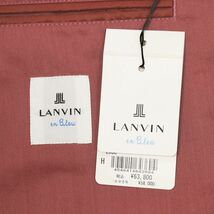 1円/春夏/LANVIN en Bleu/50Xサイズ/プリーツ カラージャケット 清涼 リネン混 無地 アンコン リゾート 新品/赤/ボルドー/gf103/_画像7