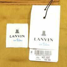 1円/春夏/LANVIN en Bleu/50サイズ/プリーツ カラージャケット 清涼 リネン混 無地 アンコン リゾート 新品/マスタード/gf103/_画像7